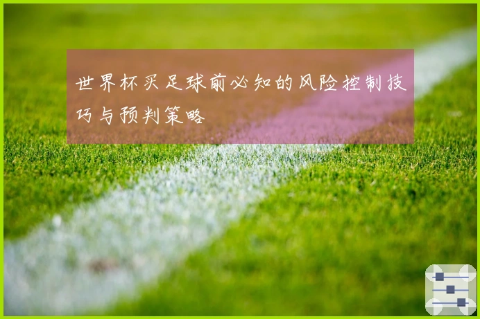 世界杯买足球前必知的风险控制技巧与预判策略